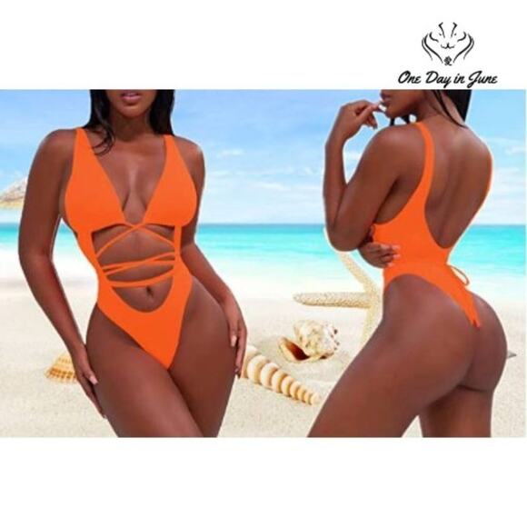 Sovoyontee Strappy One Piece Size XL - Picture 2 of 3